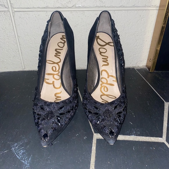 SAM EDELMAN SUEDE DANI PUMPS - Picture 4 of 5
